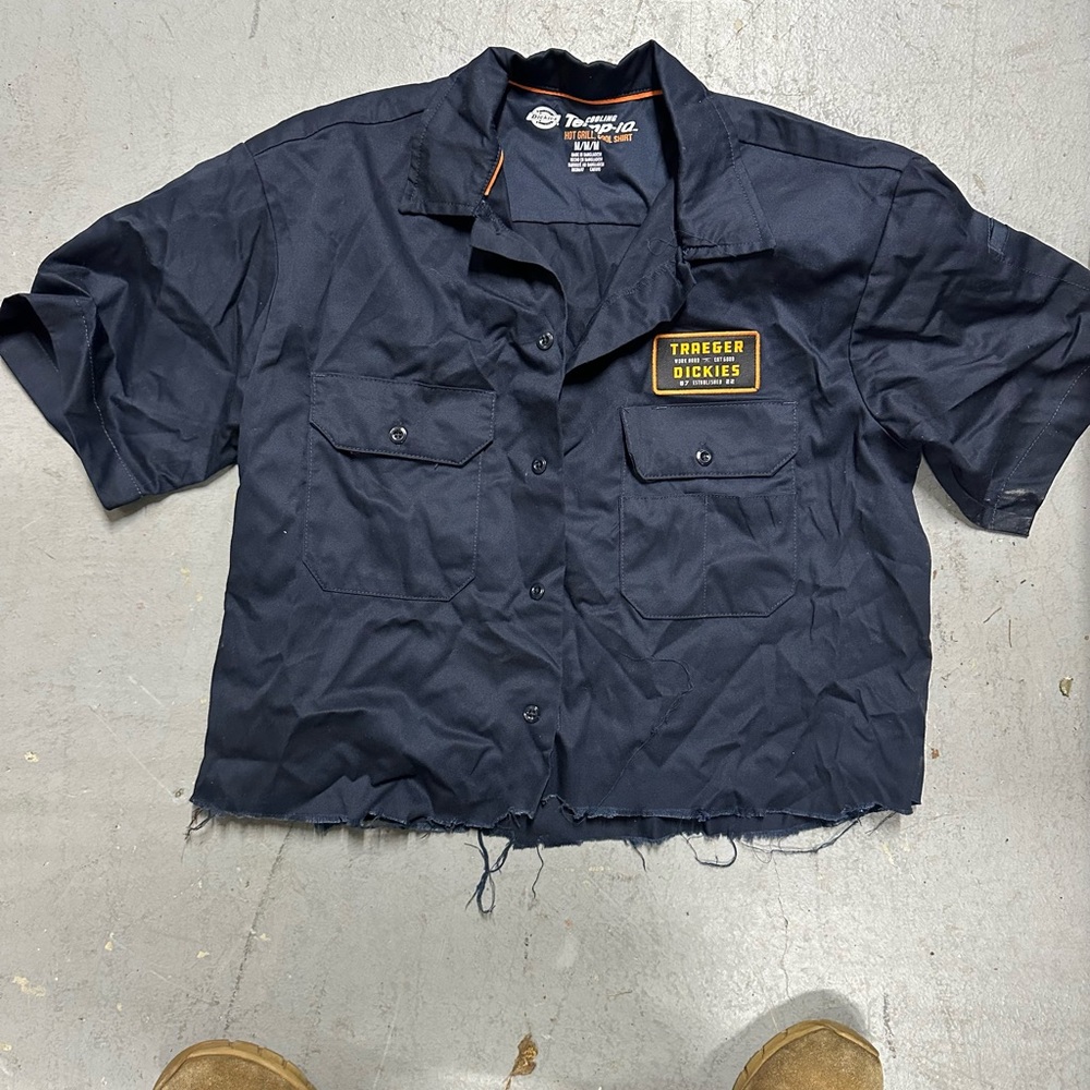 Dickies cropped button up